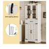 Food Cabinet Pantry Kitchen Storage Cabinets Doors and Shelves Tall Cabinet Cabinet Large Storage Capacity with Adjustable Shelves - 4 of 4