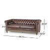 NicBex 78.75 Inch Morden 3-Seater PU Sofa with Pull-Tab Back and Wood Legs for Living Room,Office,Apartment - image 3 of 4