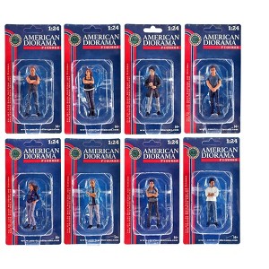 "Car Meet 3" 8 piece Figure Set for 1/24 Scale Models by American Diorama - 1 of 4