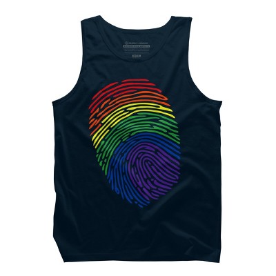 Adult Design By Humans Pride Fingerprint Rainbow Month By SummerFunnyTank Top