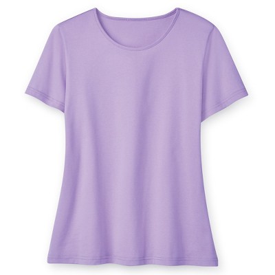 Collections Etc Soft Knit Crew Neck Tee