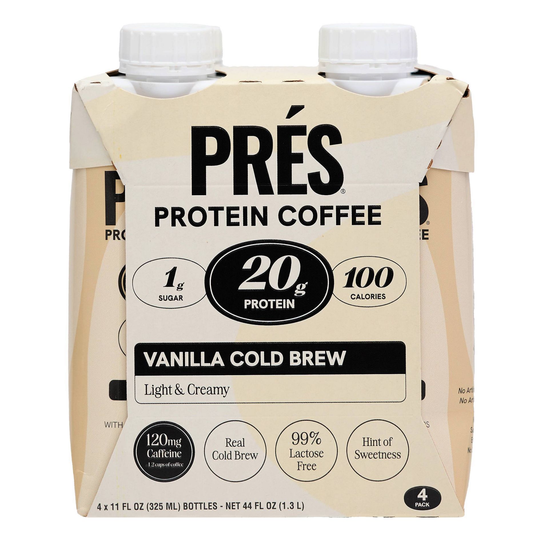 PRÉS Vanilla Cold Brew Protein Coffee - 20g Protein - 4pk/11 fl oz