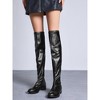 Perphy Women's Round Toe Low Chunky Heel Over the Knee High Boots - 2 of 4