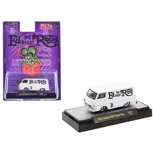 1964 Dodge A100 Panel Van "Ed 'Big Daddy' Roth - Rat Fink" White Limited Edition 1/64 Diecast Model Cars by M2 Machines - 1 of 3