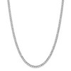 Black Bow Jewelry 4.3mm, 14K White Gold, Hollow Curb Link Chain Necklace - 2 of 4