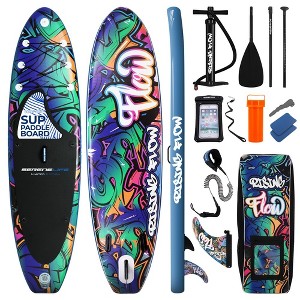 SereneLife 10'6" Stand-Up Paddle-Board - Single Person, Inflatable SUP with GoPro Holder SLSUPB636.5 - 1 of 4