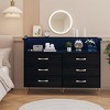 Jojoka Dresser for Bedroom with LED Light & Charging Station - 3 of 4