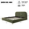 Christopher Knight Home Paine Modern Velvet Upholstered Platform Bed with Curve-Shaped Headboard - 3 of 4