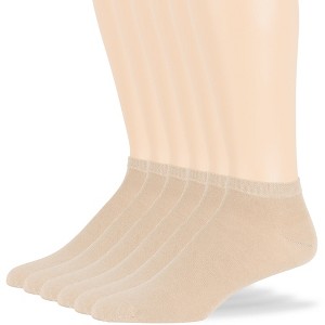 Men Viscose From Bamboo Ankle Sock - 6 Pack -M/L- Thin, Low Cut, Seamless - Grey, White, Beige, Khaki | 7BIGSTARS KINGDOM - 1 of 4