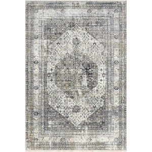 Nuloom Charvi Distressed Medallion Fringe Indoor Area Rug - 1 of 4