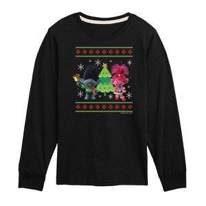 Boys' - Trolls - Poppy Branch Sweater Long Sleeve Graphic T-Shirt - 1 of 3