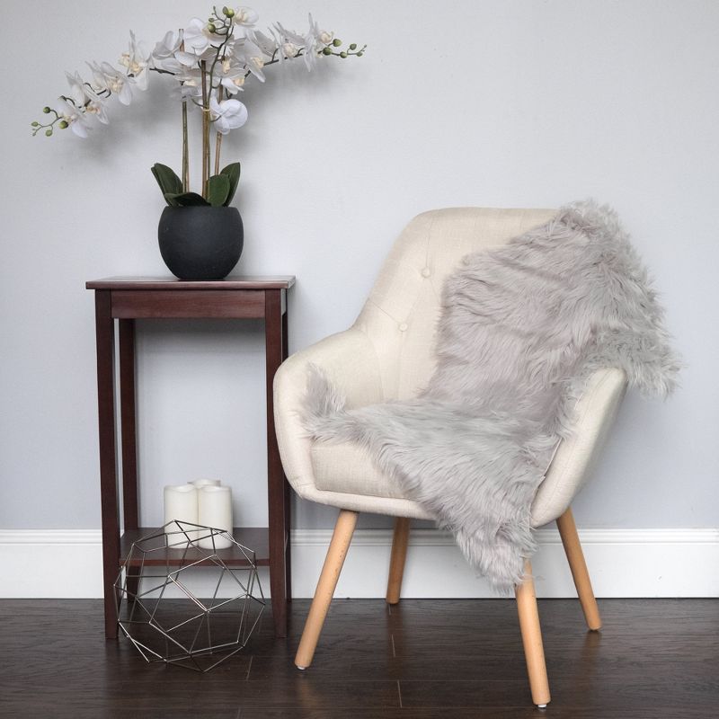 Fluffy Faux Sheepskin Fur Rug, Chair Throw 3' x 2' by Sweet Home Collection™, 2 of 7
