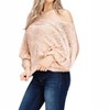 Women's Tara Open Knit Textured Sheer Top - SOLUTION - 2 of 3
