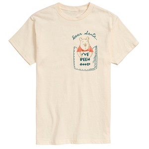 Men's - Winnie the Pooh - Dear Santa, I've Been Good Christmas Short Sleeve Graphic T-Shirt - 1 of 4