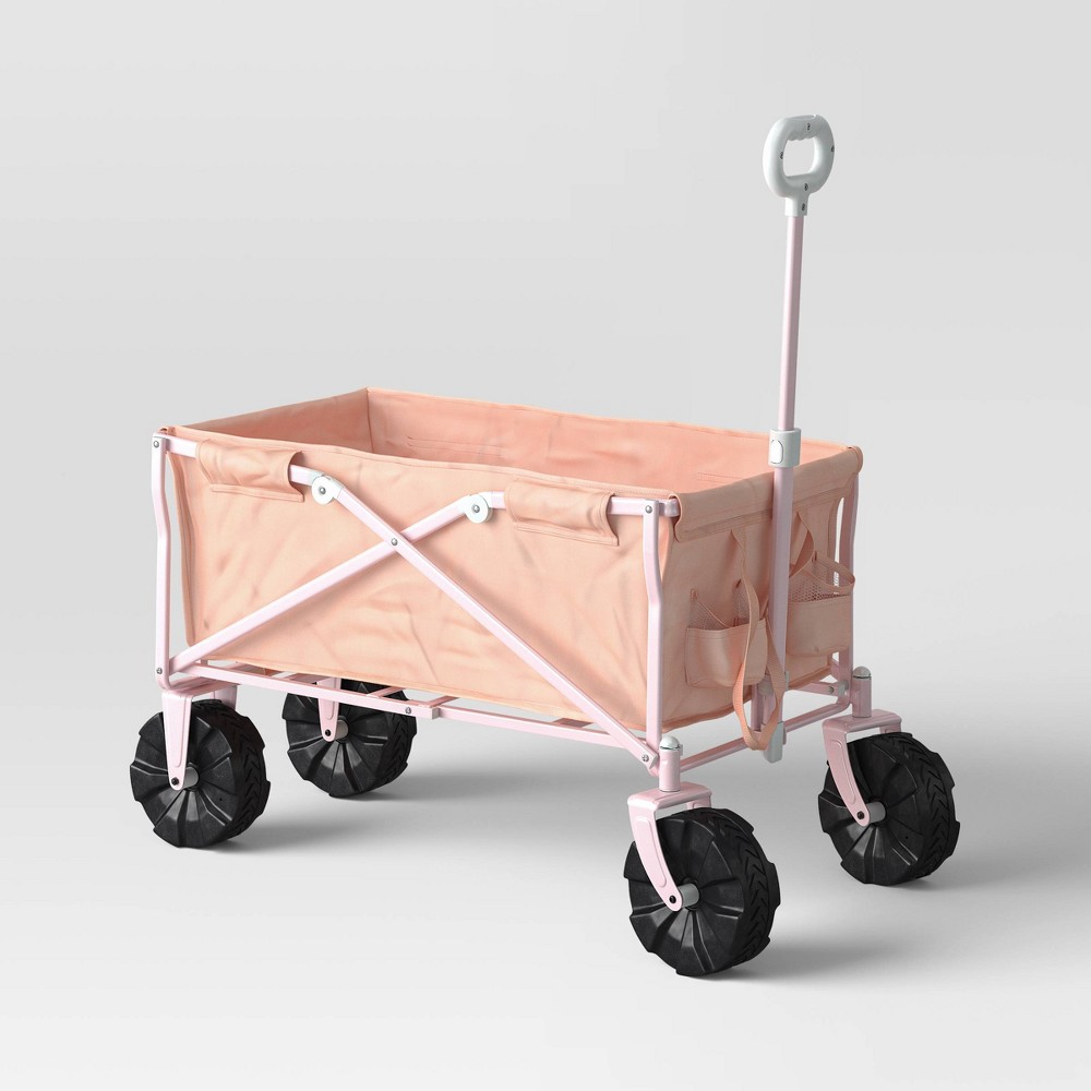 Flat Folding Wagon without Cargo Net Coral - Sun Squad™