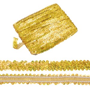 Unique Bargains Elastic PVC Material DIY Sewing Flat Sequin Trim 1 Pc - 1 of 4