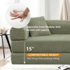 Dolonm Foldable Convertible Sofa Bed, Boneless Compression Mattress, Corduroy Sofa with Fixed Frame, Used for Living Room, Bedroom,Light Green - 4 of 4