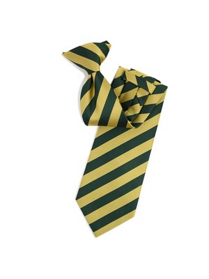 College 1/2" Striped Colored Woven Clip On Neck Tie