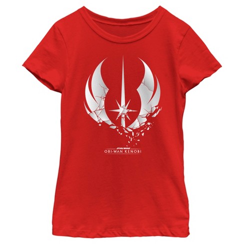 Girl\'s Knight Target Obi-wan : Wars: Emblem Kenobi Jedi Star T-shirt Shattered