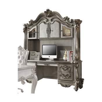 Versailles Computer Desk and Hutch Antique Platinum - Acme Furniture