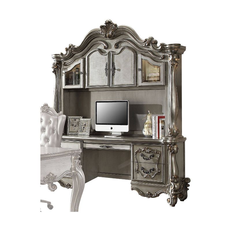 Versailles Computer Desk and Hutch Antique Platinum - Acme Furniture, 1 of 10
