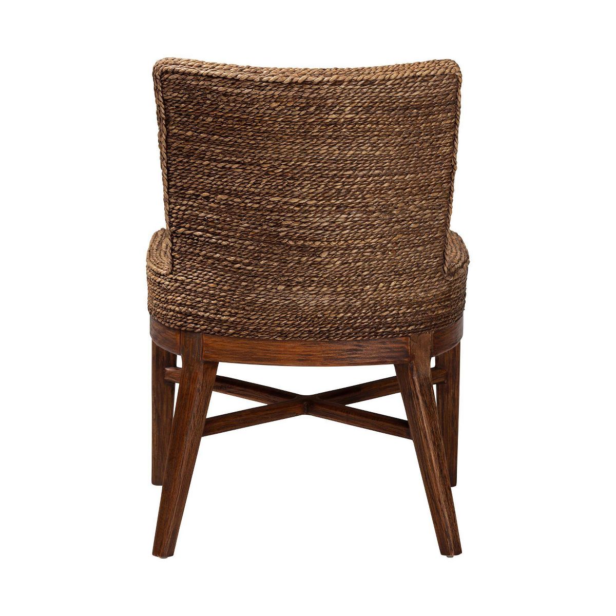bali & pari Ridley Seagrass Dining Chair with Mahogany Wood Frame Brown Wash - thumbnail 6