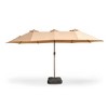 XIZZI 15FT Heavy-Duty Outdoor Market Umbrella W/Sandbags, Patio All-Weather Sandbag Umbrella (Standard/Upgraded/Flagship) - Dark Gray/Khaki/Dark Blue - 2 of 4