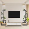 Slickblue 1 or 2pcs Half-Moon Plant Stand, 6-Layer Multi-Tier Rack, Flower Pot Shelf, Modern, Black, 19.8x11.8x64.96in - 4 of 4