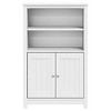 vidaXL Berg White Bathroom Cabinet - Spacious Storage with 4 Shelves and 2 Doors, Smooth UV-Painted Finish, Strong Solid Pine Wood Construction - 3 of 4