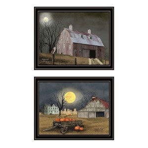 2- Piece Vignette Autumn Moonlit Nights Black Framed Wall Art for Living Room, Bedroom Wall Art Print for Home Decor by Billy Jacobs - 1 of 4