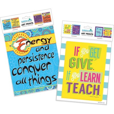 Set of 8 Colorful Motivational Art Prints with Quotes