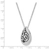 Black Bow Jewelry Antiqued Sterling Silver Teardrop Ash Holder Necklace, 18 Inch - 2 of 4