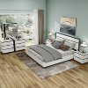 5pc Pape Modern Bedroom Set with USB Ports White/Metallic Gray - miBasics - 2 of 4