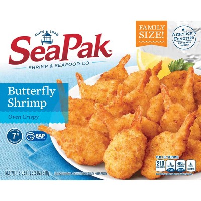 Sea Pak Butterfly Shrimp with Crispy Breading - Frozen - 18oz