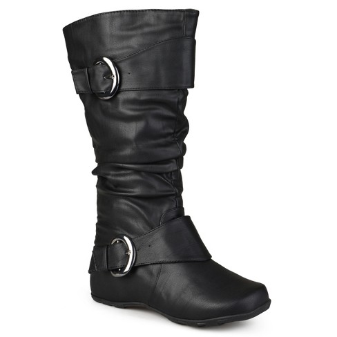 Journee Collection Wide Calf Women's Paris Boot Black 8 : Target