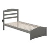 AFI Furnishings Warren Platform Bed TXL with Footboard AG - 3 of 4