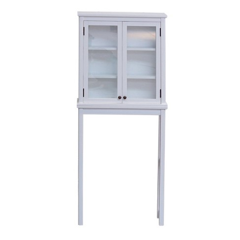 Dorset Wall Mounted Bath Storage Cabinet with Glass Cabinet Doors