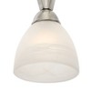 Possini Euro Design Milbury Satin Nickel Mini Pendant Light 6" Wide Modern White Alabaster Glass for Dining Room House Foyer Kitchen Island Entryway - 3 of 4