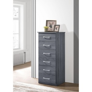 Kumasinova 6-Drawer Dresser,Modern Tall Chest of Drawers with Legs,Storage Dresser for Bedroom and Entryway,1 Piece,Gray - 1 of 4