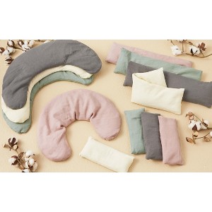 Bucky Linen Hot/Cold Eye Pillow, Natural Buckwheat Seed Filling, Hypoallergenic, Sage - 1 of 4