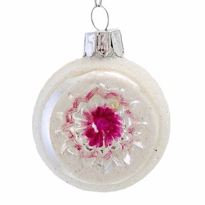Craftoutlet.Com 2.0 Inch Double Reflector Pink And Silver Reflectors Tree Ornaments