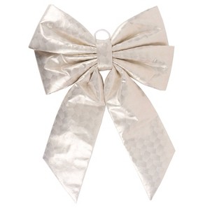 Christmas Magic 24"x35.8" Big Puffy Bow White - 1 of 3