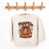 The Juniper Shop Coquette Pumpkin Season Leopard Toddler Sweatshirt - 5/6T - Natural - 2 of 4