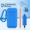 Reusable Stainless Steel Filtering Straw Collapsible With Carry Case and Brush - 3 of 4