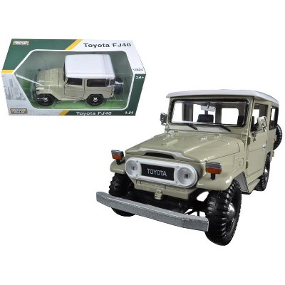 Toyota FJ40 Beige with White Top 1/24 Diecast Model Car by Motormax