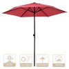 Yescom 7.5ft Outdoor Patio Umbrella with Base Included Heavy Duty Weighted Stand Holder with Scale Tilt Sunshade Garden Parasol for Yard Deck Market - 3 of 4