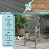 30 Inches Counter Height Outdoor Bar Stool with Armrests and Footrest - 4 of 4
