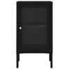 vidaXL Sideboard Black 15 in.x13.8 in.x27.6 in. Steel and Glass - 3 of 4