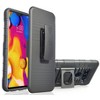 Nakedcellphone Combo for LG V40 ThinQ - Ring Grip/Stand Case and Belt Clip Holster - Black - 3 of 4