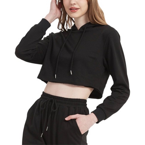 Crop top long sleeve hoodie deals